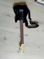 Zwarte elektrische gitaar - Solid body, Ophalen of Verzenden, Gebruikt, Solid body, Overige merken