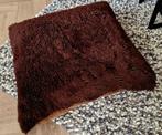 Nw. Woonkussen teddystof bruin stevig 75 x 75 cm, Ophalen of Verzenden, Zo goed als nieuw, Bruin, Vierkant