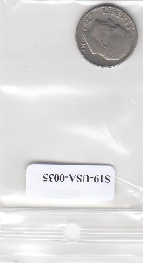 S19-USA-0035 Verenigde Staten 1 dime 1968 D KM# 195a VF Roos, Postzegels en Munten, Munten | Amerika, Noord-Amerika, Verzenden