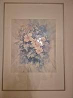 Bloemen Aquarel Schilderij met mooie lijst., Ophalen