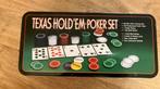 Poker set in blik Texas hold’en poker set, Hobby en Vrije tijd, Gezelschapsspellen | Kaartspellen, Ophalen of Verzenden, Zo goed als nieuw