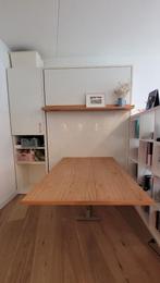 Opklapbed met tafel en plank (Kan inclusief kast links), Huis en Inrichting, Slaapkamer | Bedden, Ophalen, Overige materialen