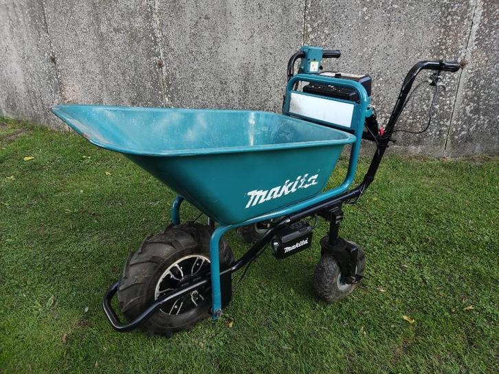 Makita accukruiwagen (type DCU180, bak 90 liter, etc.), Tuin en Terras, Kruiwagens, Gebruikt, Elektrisch, Eenwielig, Ophalen of Verzenden