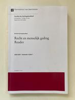 Recht en menselijk gedrag reader uva, Verzenden, Alpha, Zo goed als nieuw, WO