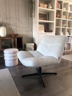 Draai fauteuil Woood boucle, Huis en Inrichting, Fauteuils, Ophalen, Zo goed als nieuw, 75 tot 100 cm