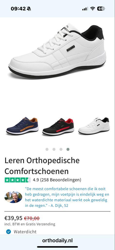 Leren Orthopedische Comfortschoenen maat 42/43 - Wit (nieuw), Kleding | Dames, Schoenen, Nieuw, Sneakers of Gympen, Wit, Ophalen of Verzenden