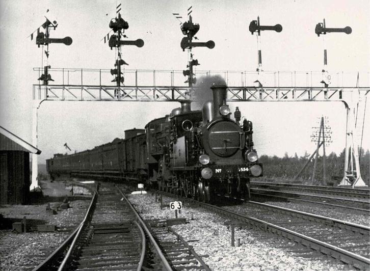 NS treinfoto Stoomloc 5554. Spoorwegen, Verzamelen, Spoorwegen en Tramwegen, Nieuw, Trein, Overige typen, Verzenden