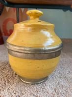 Prachtige gele pot met deksel, Ophalen of Verzenden