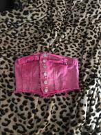 Roze denim topje, Ophalen of Verzenden, Roze, Zonder mouw, Maat 34 (XS) of kleiner