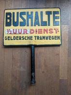 Oude bushalte GTW . ( > gietijzer, met paal), Ophalen of Verzenden, Trein, Overige typen