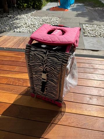 Zuca Schaatskoffer Zebra Print Roze Zitting beschikbaar voor biedingen