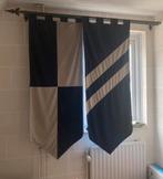 Decoratieve Vaandels / Gordijnen met Lussen - kasteelkamer, Blauw, Zo goed als nieuw, Middeleeuws, 150 tot 200 cm