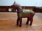 Antiek houten paard met koper beslag (1), Antiek en Kunst, Antiek | Woonaccessoires, Ophalen of Verzenden