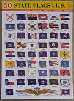 1966 Stamp Album Sheet "50 STATE FLAGS of the USA", Ophalen of Verzenden, Buitenland