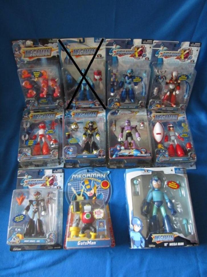 Megaman Mega Man figuur Axl, Vile, Gutsman, Cutman, Quickman, Verzamelen, Speelgoed, Zo goed als nieuw, Ophalen of Verzenden