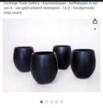 NIEUW! Carthage Trade Gallary 4 espresso kopjes zwart €11,49, Huis en Inrichting, Keuken | Servies, Ophalen of Verzenden, Nieuw
