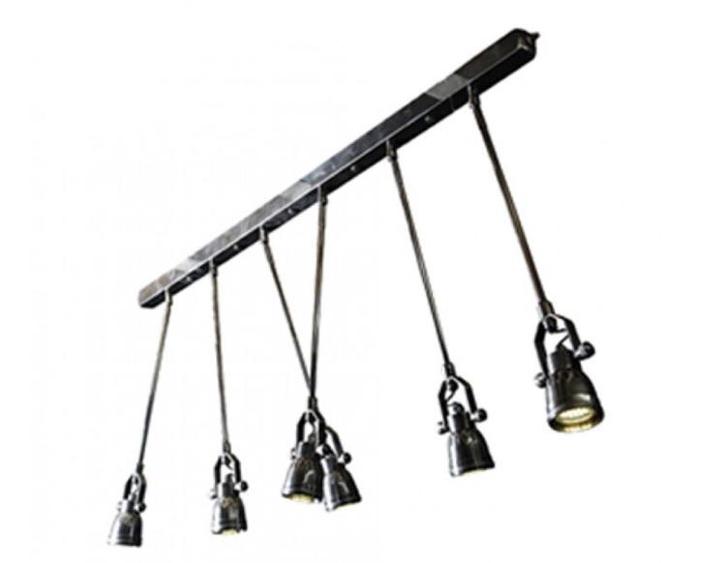 ZGAN hanglamp met 6 spots, modern antiek zilver vintage look, Huis en Inrichting, Lampen | Plafondlampen, Zo goed als nieuw, Ophalen of Verzenden