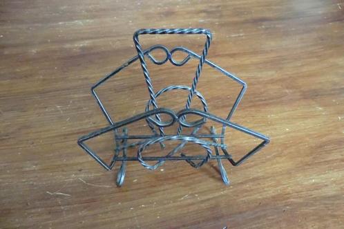 metalen brievenstandaard, Antiek en Kunst, Antiek | Kantoor en Zakelijk, Ophalen of Verzenden