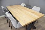 Industriële eiken tafel 230 cm – eiken tafel, Vijf personen of meer, Eikenhout, Rechthoekig, Nieuw