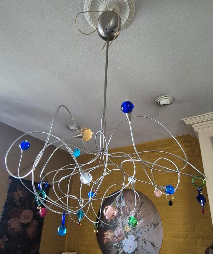 Harco Loor Strawberry Lamp - 12 Lichtpunten, Huis en Inrichting, Lampen | Hanglampen, Gebruikt, 50 tot 75 cm, Glas, Metaal, Ophalen of Verzenden