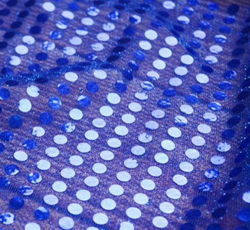 6507)110x100cm pailletten koningsblauw, Hobby en Vrije tijd, Stoffen en Lappen, Nieuw, Polyester, 30 tot 120 cm, 30 tot 200 cm