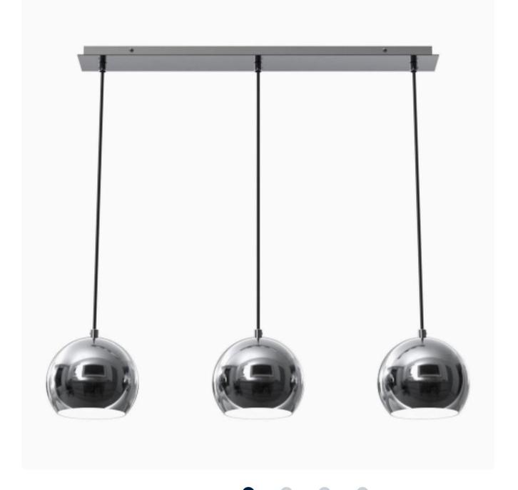 Plafondlamp vintage chromen bollen, Huis en Inrichting, Lampen | Hanglampen, Metaal, Ophalen