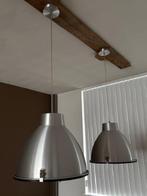 2 Industriële hanglampen voor boven eettafel, Ophalen, Kunststof, Gebruikt, Minder dan 50 cm