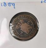 ned indie 1cent 1859, Postzegels en Munten, Munten | Nederland, 1 cent, Losse munt, Verzenden