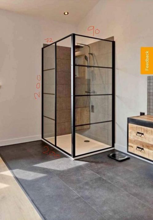 douchewand 90x200, Huis en Inrichting, Badkamer | Complete badkamers, Gebruikt, Ophalen