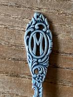 Vintage GN Gero 90 verzilverde theelepel monogram letter M, Antiek en Kunst, Antiek | Bestek, Ophalen of Verzenden