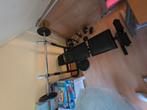 Ketler halterbank met stang dumbles en gewichten, Sport en Fitness, Ophalen, Zo goed als nieuw, Metaal, Krachtstation