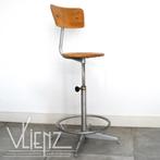 Vintage, industriële stoel, bureaustoel, atelierstoel lab, Huis en Inrichting, Gebruikt, Bureaustoel, Ophalen