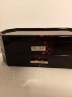 Muziekdoos met lade, Gebruikt, Zwart, Ophalen of Verzenden, Met spiegeltje(s)