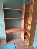 wandbureau bureau kast boekenkast beuken hout, Ophalen, Gebruikt, Bureau