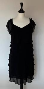 Sandwich zwarte jurk met korte mouwen maat 36, Kleding | Dames, Jurken, Zwart, Ophalen of Verzenden, Zo goed als nieuw, Knielengte