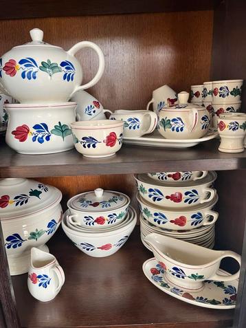 Complete verzameling Boerenbont servies beschikbaar voor biedingen