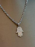 14KT Goud - Hanger - Labdiamanten - Hamsa - Fatima Hand, Ophalen, Nieuw, Goud