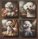 Bichon Barok onderzetters met houder, Nieuw, Glas of Kopje, Verzenden