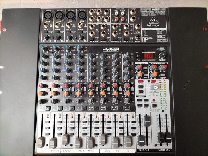 Behringer X1622USB Mixer, Muziek en Instrumenten, Mengpanelen, Zo goed als nieuw, 10 tot 20 kanalen, Microfooningang, Ophalen of Verzenden