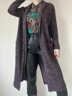 Lang gemêleerd ZARA vest, S/M. Jas kimono knit boho bohemian, Verzenden, Zara, Paars, Maat 36 (S)