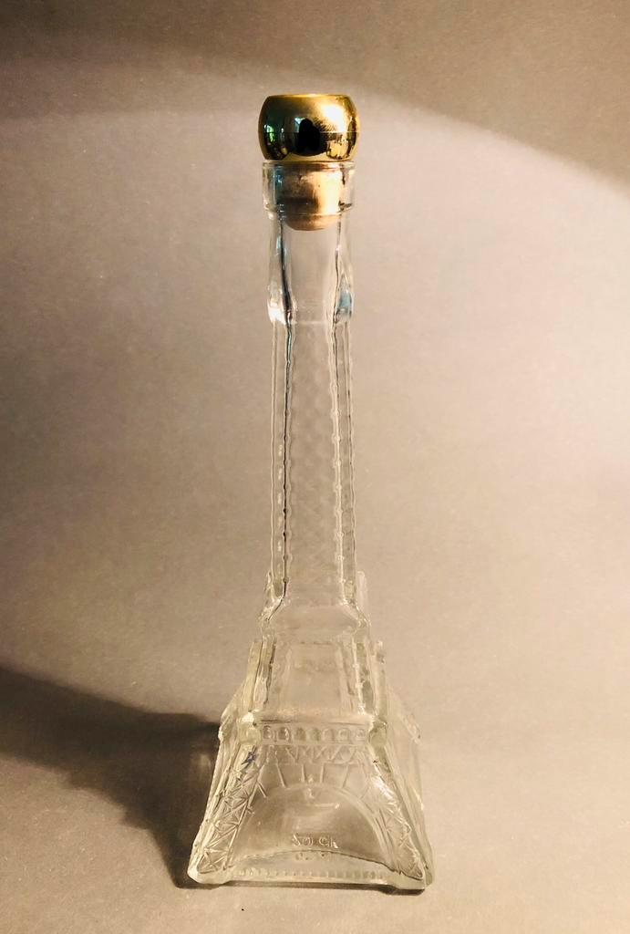 Vintage likeurfles in de vorm van de eiffeltoren, Antiek en Kunst, Curiosa en Brocante, Ophalen of Verzenden