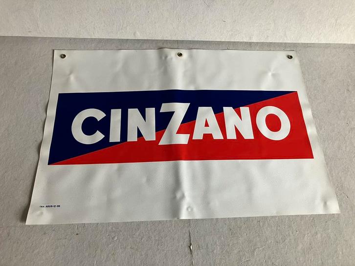 Vintage Cinzano reclamedoek banner uit 1986 reclamebord, Verzamelen, Merken en Reclamevoorwerpen, Reclamebord, Ophalen of Verzenden