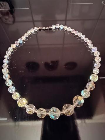 Aurora Borealis vintage bergkristallen ketting, 45 cm beschikbaar voor biedingen