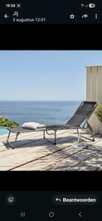 Nieuw zwart ligbed voor strand of tuin, Ophalen, Nieuw, Metaal, Verstelbaar