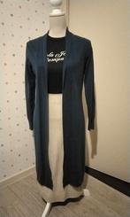 Lilytime,  middenblauw lang vest,  model Nella,  maat S., Blauw, Ophalen of Verzenden, Zo goed als nieuw, Maat 36 (S)