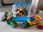 Duplo grote set met o.a. autotransporter, vuilniswagen etc!, Ophalen of Verzenden, Zo goed als nieuw