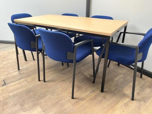 Simpele kantine/vergadertafel – Licht eiken (160), Huis en Inrichting, Bureaus, In hoogte verstelbaar, Ophalen of Verzenden