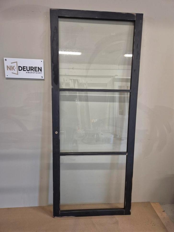 Design deur met glas (93x231,5) Opdek Rechts NIEUW, Doe-het-zelf en Verbouw, Deuren en Horren, Nieuw, Binnendeur, 215 cm of meer