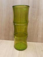 Retro, vintage  "Bamboe" vaas persglas, Huis en Inrichting, Woonaccessoires | Vazen, Ophalen of Verzenden