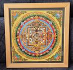 Authentieke Kalachakra mandala Tibetaanse Thangka schilderij, Antiek en Kunst, Kunst | Niet-Westerse kunst, Ophalen of Verzenden